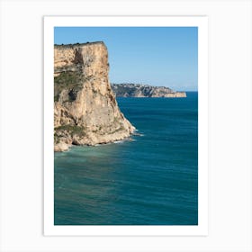 Cliffs, the blue Mediterranean Sea and Cape Art Print