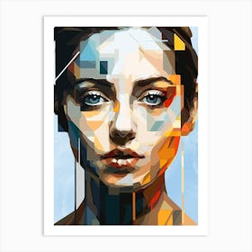 Abstract Portrait Of A Woman 1 Art Print