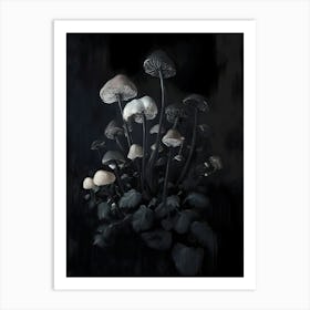 Mushrooms In The Dark Art Print