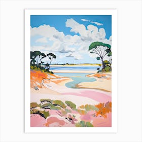Holkham Bay Beach, Norfolk, Matisse And Rousseau Style 1 Art Print