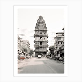 Phnom Penh, Cambodia, Black And White Old Photo 4 Art Print