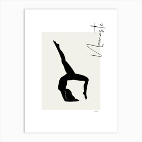 Namaste IX - person, yoga, namaste, silhouette, self love, minimalistic, pastel, boho, spirituality, yoga pose, yogi, mural, illustration, fine art, mindfulness Art Print