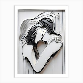 Kissing Couple 4 Art Print