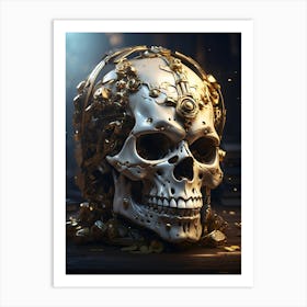 Steampunk Skull Art Print