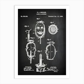 Jack A Lantern Patent Print Halloween Patent Pumpkin Patent Poster Halloween Art Jack O Lantern Pumpkin Print Patentprint Et2521 Art Print