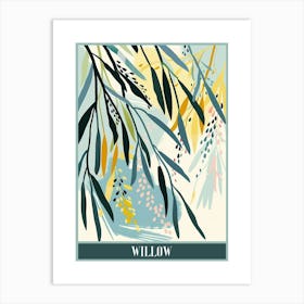 Willow Tree Flat Illustration 8 Poster Art Print