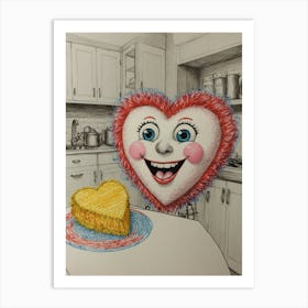 Heart Of Cake Art Print