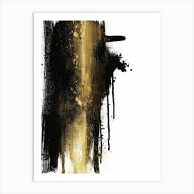 Gold And Black Canvas Print 74 Art Print