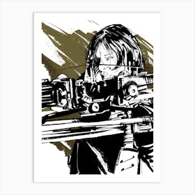 Walking Dead Daryl Art Print