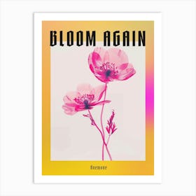 Hot Pink Anemone Poster Art Print