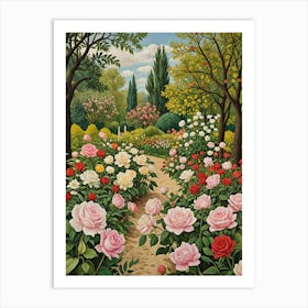 Secret Rose Garden Art Print