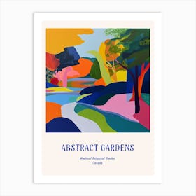 Colourful Gardens Montreal Botanical Garden Canada 1 Blue Poster Art Print