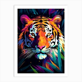 Tiger Geometric Abstract 4 Art Print
