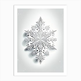 Diamond Dust, Snowflakes, Marker Art 4 Art Print