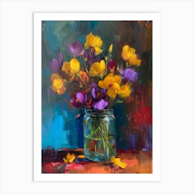 Flowers In A Jar 1 Art Print