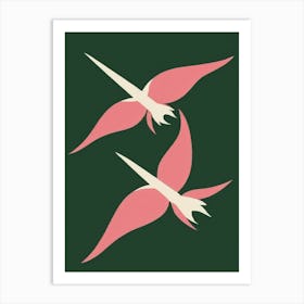 Two Birds In Flight Art Print