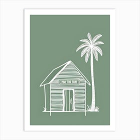 Beach Hut 3 Art Print