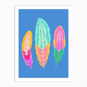 Colorful Feathers 1 Art Print