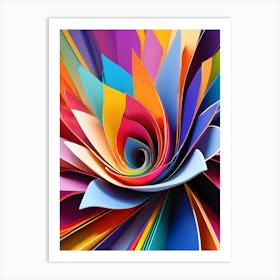 Colorful Paper Flower Art Print