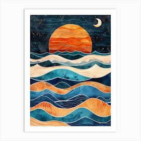 Sunset Over The Ocean 43 Art Print