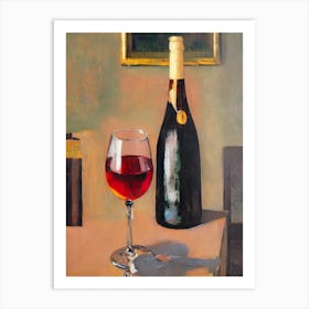 Riesling Oil Painting Cocktail Poster Art Print