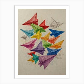 Paper Airplanes Art Print