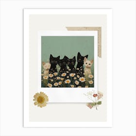 Scrapbook Kittens Fairycore Painting 4 Art Print