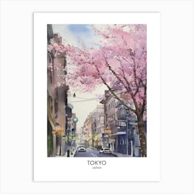 Tokyo 1 Watercolour Travel Poster Art Print