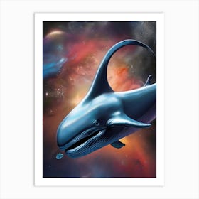 Whale In Space 1 Art Print