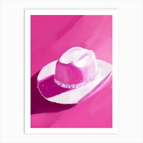 Pink Cowboy Hat Art Print