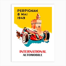 Old Timer Race Car In Perpignan, France Art Print