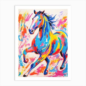 A Horse Painting In The Style Of Fauvist Techniques 3 Art Print