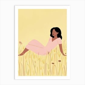 Woman In The Field Art Print