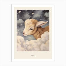 Sleeping Baby Goat 2 Nursery Poster Art Print