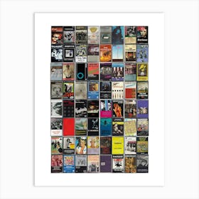 Punk Music Print - Retro Cassette Covers Art Print