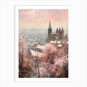 Dreamy Winter Painting Edinburgh Scotland 5 Art Print