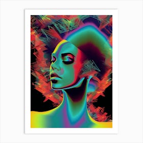 Mysterious, portrait , sixties, "Everlasting Emotion" Art Print