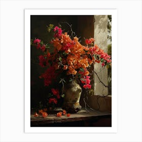 Baroque Floral Still Life Bougainvillea 1 Art Print