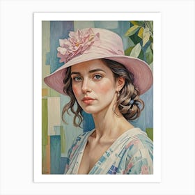 Girl In A Hat Art Print