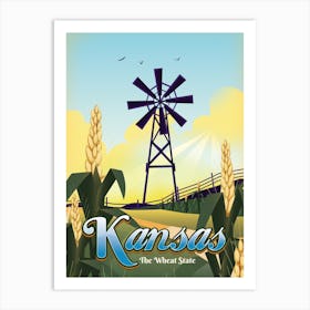 Kansas The Wheat State Art Print