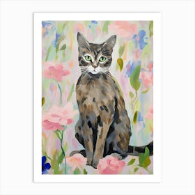 A Pixiebob Cat Painting, Impressionist Painting 4 Art Print