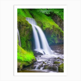 Fairy Glen Waterfall, United Kingdom Realistic Photograph (2) Art Print