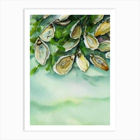 Oysters II Storybook Watercolour Art Print