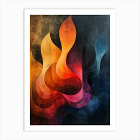 Abstract Flames 1 Art Print