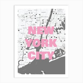 New York City Map Art Print