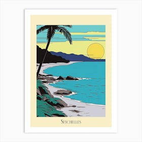 Poster Of Minimal Design Style Of Seychelles 2 Art Print