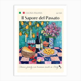 Il Sapore Del Passato Trattoria Italian Poster Food Kitchen Art Print