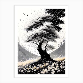 Tree In The Snow 5 Art Print