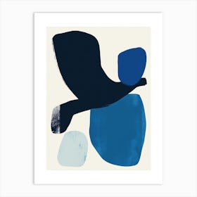 Blue Bird Abstract Art Print