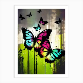 Colorful Butterflies 86 Art Print